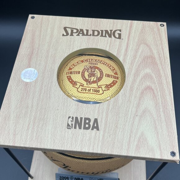 Limited Edition 2008 Celtics Championship Basketball Rare Gold 270/1500 Spalding - Picture 3 of 16